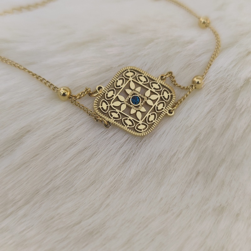 Rhombus Shape Gold Plated Minimal Bracelet