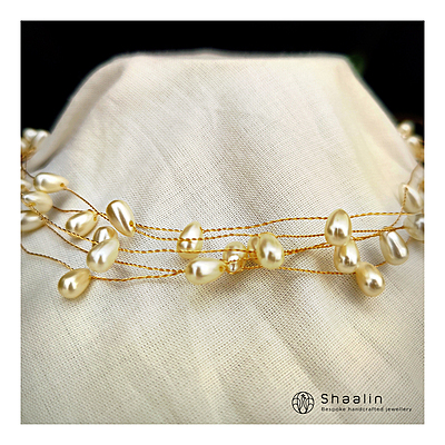Handmade Enchanting Multiple Layer Pearl Studded Mala