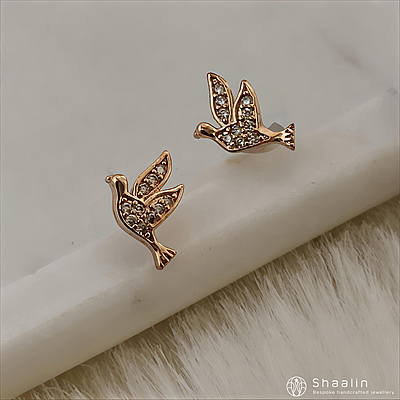 Tiny Cute Bird Studs