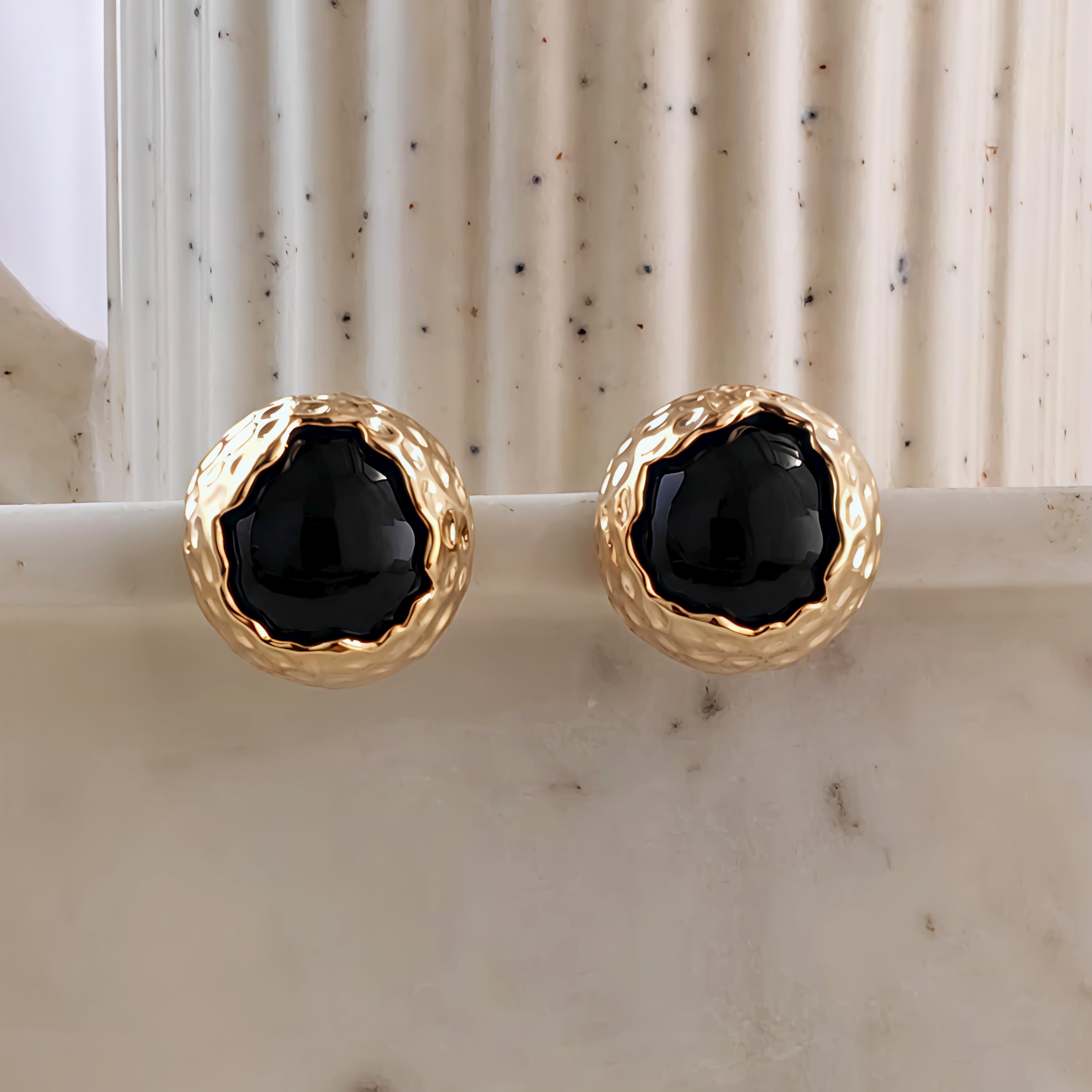Black Stone Studs Black Stone Studs