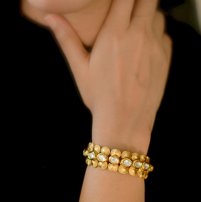 Ruby Studded Stunning Adjustable Traditional Bracelet